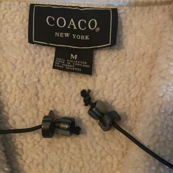 Vintage Pre-owned Coaco New York Black/Cream Women’s Fleece Vest-Size Medium - Picture 4 of 9